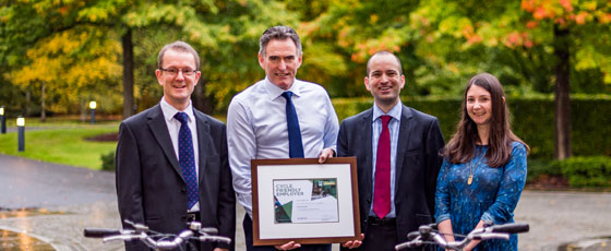Royal Bank of Scotland receives Scotland’s first-ever Cycle Friendly Employer Plus Award 