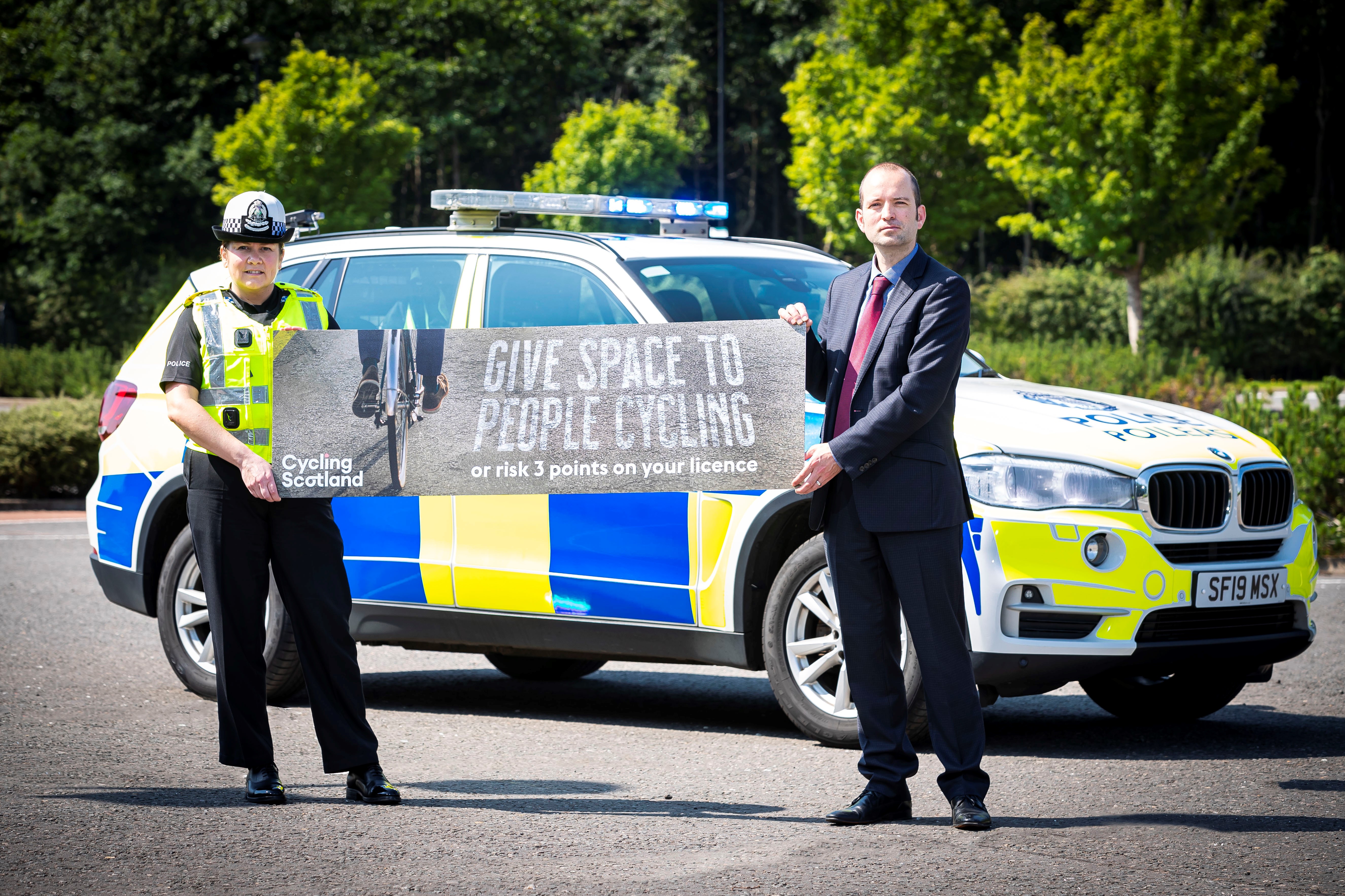 Give Cycle Space 2020 - Louise Blakelock Head of Road Policing and Keith Irving Chief Executive Cycling Scotland